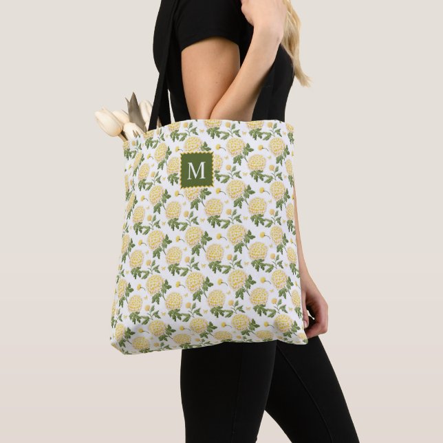 Elegant Yellow Hydragea Floral Monogram (Von Nahem)