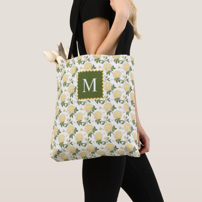 Elegant Yellow Hydragea Floral Monogram (Von Nahem)