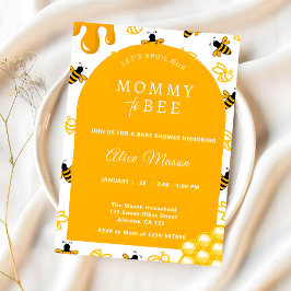 Elegant Yellow Mommy to Bee Baby Shower Einladung