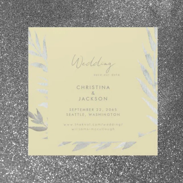 Elegant Yellow Wedding Save the Date Magneteinladung (Von Creator hochgeladen)