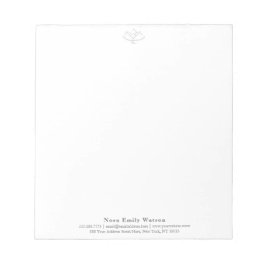 Elegant Yoga Doacher Gray Lotus Blume Notizblock
