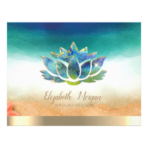 Elegant Yoga Instructor Blue Lotus Flyer