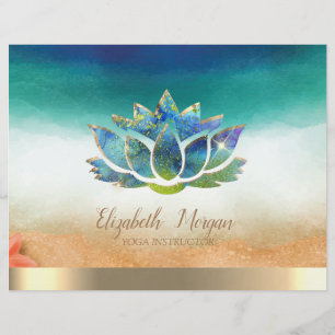 Elegant Yoga Instructor Blue Lotus Flyer