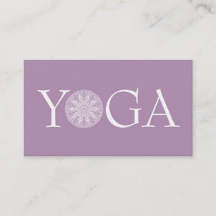 Elegant Yoga Instructor Card Mandala Design Visitenkarte