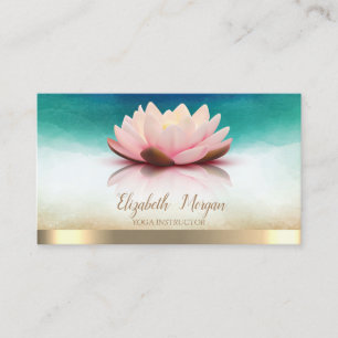Elegant Yoga Instructor Lotus Visitenkarte