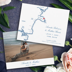 Elegant York Maine Hochzeit in Urlaubsort Save The Date