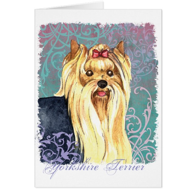 Elegant Yorkie Card (Vorne)