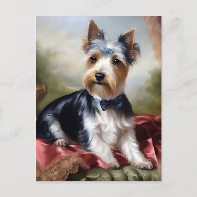 Elegant Yorkshire Terrier Beauty Postkarte (Vorderseite)