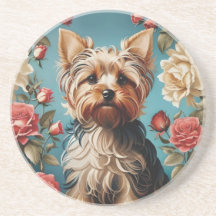 Elegant Yorkshire Terrier Rose Garden