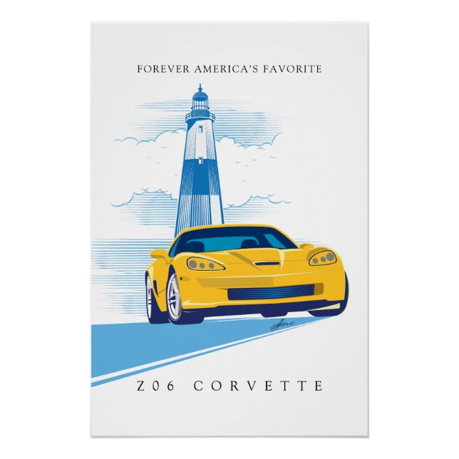 ELEGANT Z-06 VETTE ILLUSTRATION POSTER (Vorderseite)