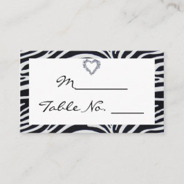 Elegant Zebra Stripe Wedding Platzkarte