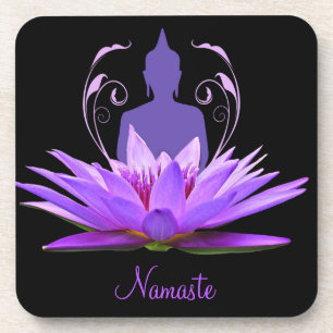 Elegant Zen Lotus Meditation Spirituelle Namaste Getränkeuntersetzer