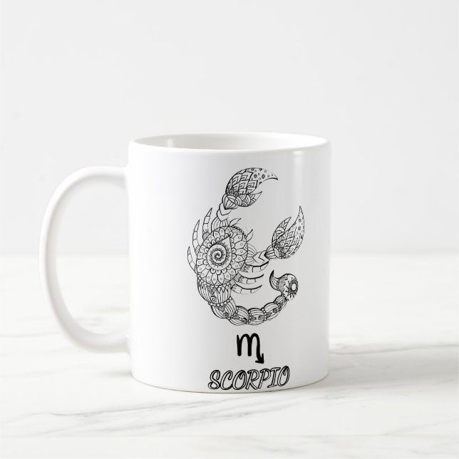 Elegant Zodiac sign Coffee Tasse (Links)