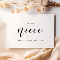 Elegant zu meiner Nichte auf meiner Hochzeitstagsk