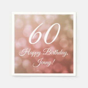 Elegant zum 60. Geburtstag Napkins für sie in Rosa Serviette