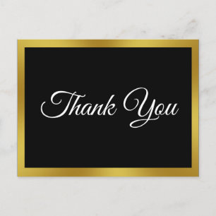Elegant zweiseitig (Rücksendeadresse) Vielen Dank Postkarte