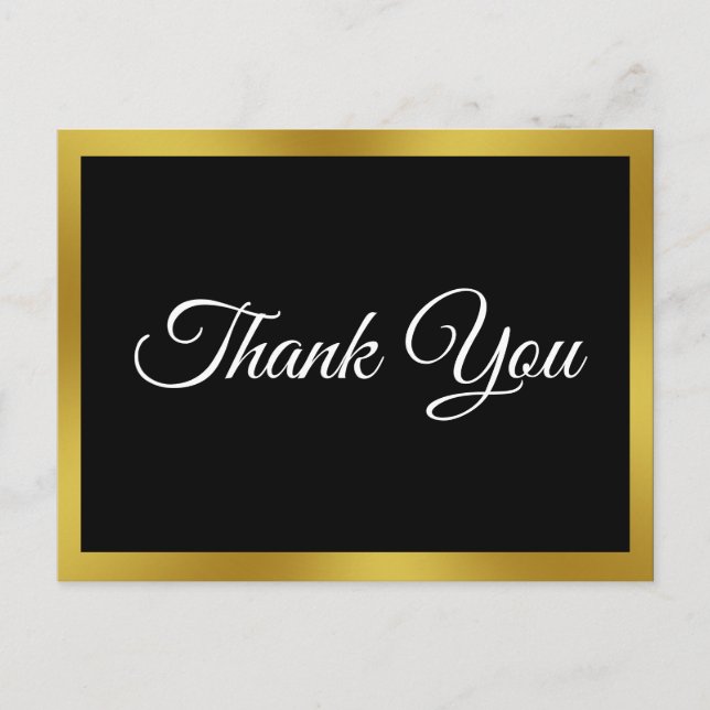 Elegant zweiseitig (Rücksendeadresse) Vielen Dank Postkarte (Vorderseite)