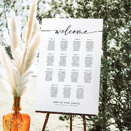 Elegante 15 Tische Begrüßungstabelle Poster