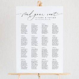 Elegante 16 Tische finden Ihre Sitzkarte Poster