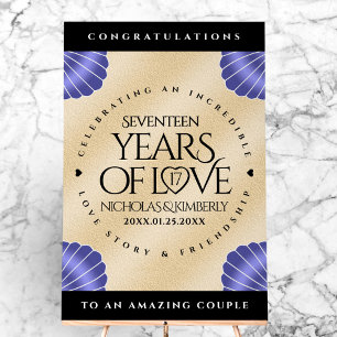 Elegante 17. Muscheln Hochzeitstag Acrylschild