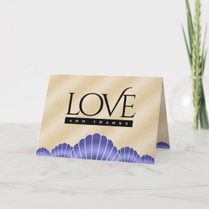 Elegante 17. Muscheln Hochzeitstag Dankeskarte