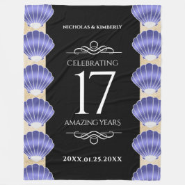 Elegante 17. Muscheln Hochzeitstag Fleecedecke