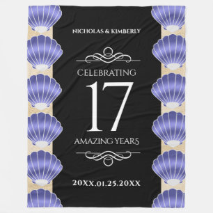 Elegante 17. Muscheln Hochzeitstag Fleecedecke