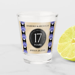Elegante 17. Muscheln Hochzeitstag Schnapsglas