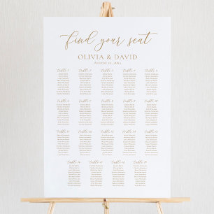 Elegante 19 Tische Finden Sie Ihren Platz Sitzplan Poster
