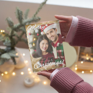 Elegante 1 Foto Tree Gold Star Moderne Weihnachten