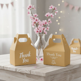 Elegante 21. Geburtstag Gönnfelder - Gold und Weiß Geschenkschachtel