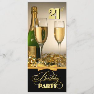 Elegante 21. Geburtstags-Party Einladungen