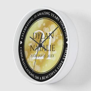 Elegante 21. Geburtstagsfeier der Brass-Hochzeit Uhr