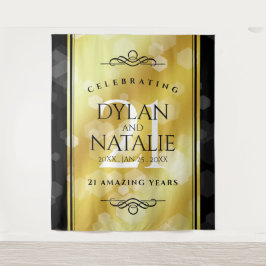 Elegante 21. Geburtstagsfeier der Brass-Hochzeit Wandteppich