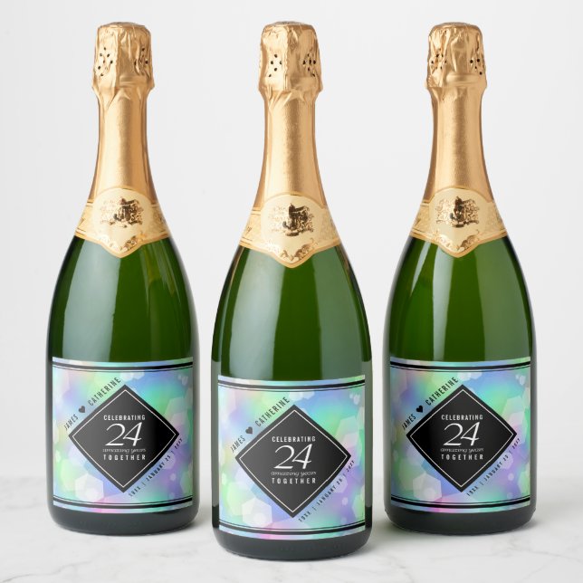 Elegante 24. Opal Wedding Anniversary Celebration (Flaschen)