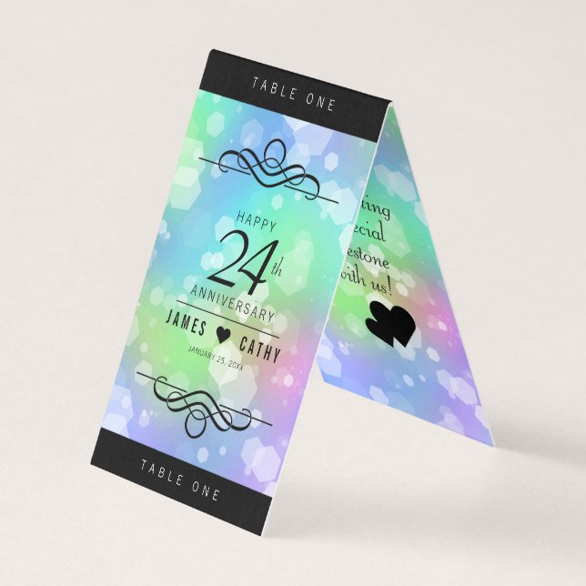 Elegante 24. Opal Wedding Anniversary Celebration (Vorderseite)