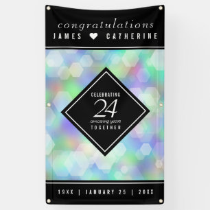 Elegante 24. Opal Wedding Anniversary Celebration Banner