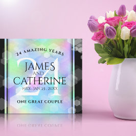 Elegante 24. Opal Wedding Anniversary Celebration Leinwanddruck