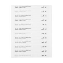 Elegante, 24x-Rücksendeadresse für maßgeschneidert