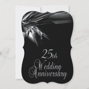 Elegante 25. Hochzeitsjubiläumseinladung Einladung