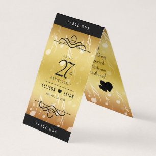 Elegante 27. Music Wedding Anniversary Table Cards