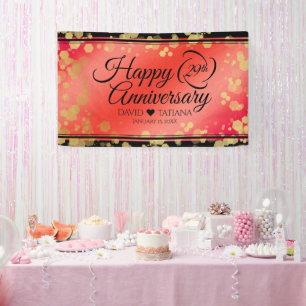 Elegante 29. Granat-Hochzeitstag Banner