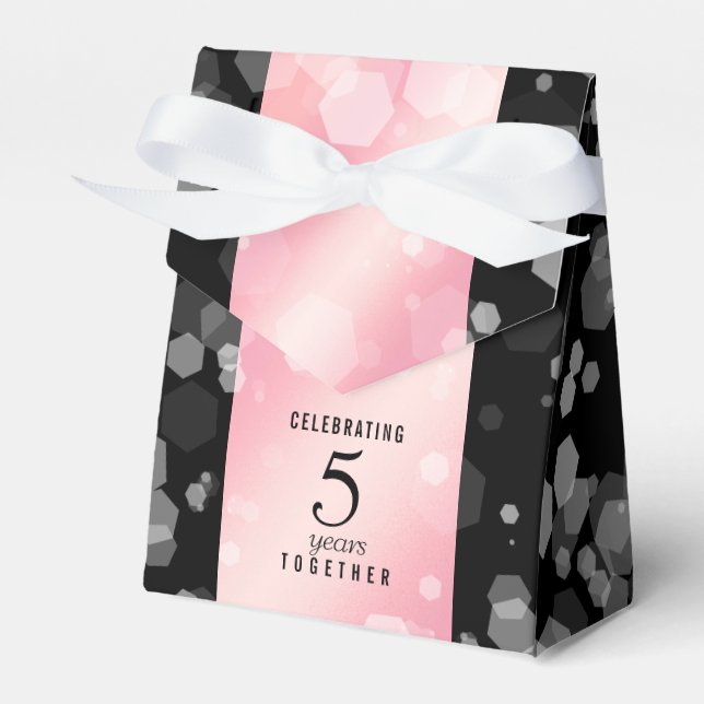 Elegante 2. 5. Rose Quartz Hochzeitstag Geschenkschachtel (Vorderseite)