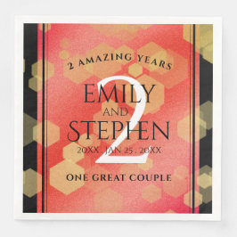 Elegante 2. Garnet Hochzeitstag Feier Serviette