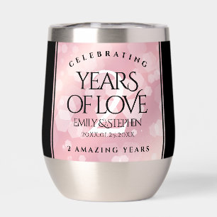 Elegante 2. Rose Quartz Hochzeitstag