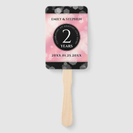 Elegante 2. Rose Quartz Hochzeitstag Fächer