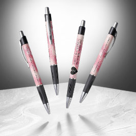 Elegante 2. Rose Quartz Hochzeitstag Kugelschreiber