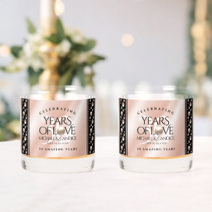 Elegante 30. Geburtstagsfeier der Perlen Whiskyglas