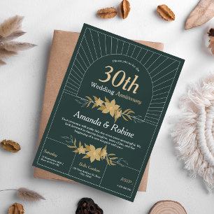 Elegante 30. Hochzeitstag - Einladung