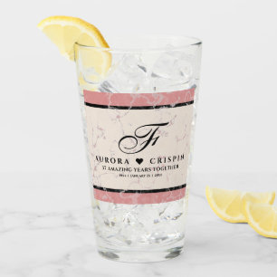 Elegante 37. Alabaster-Hochzeit-Jubiläum Glas